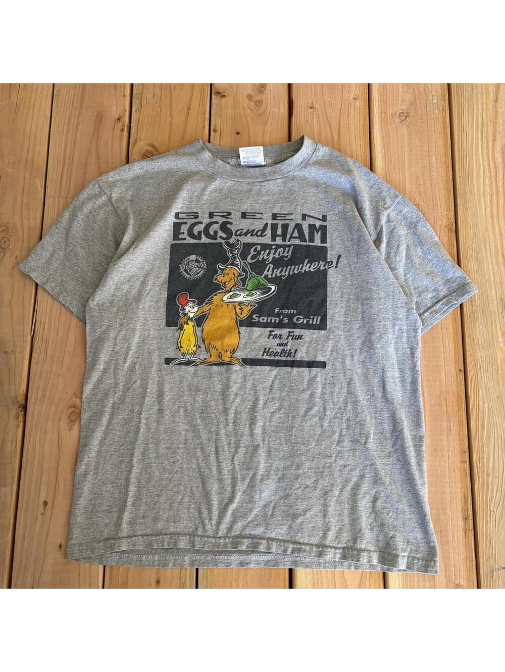 90’s suesswear vintage Dr Seuss green eggs and ham tee